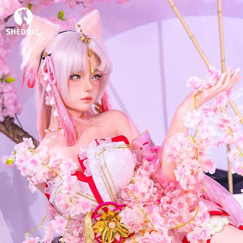 SHEDOLL コ・ショウウ 168cm 原神|フータン 猫耳レース戦装|発熱Dカップ |減量植毛ボディ| 2次元純欲爆発